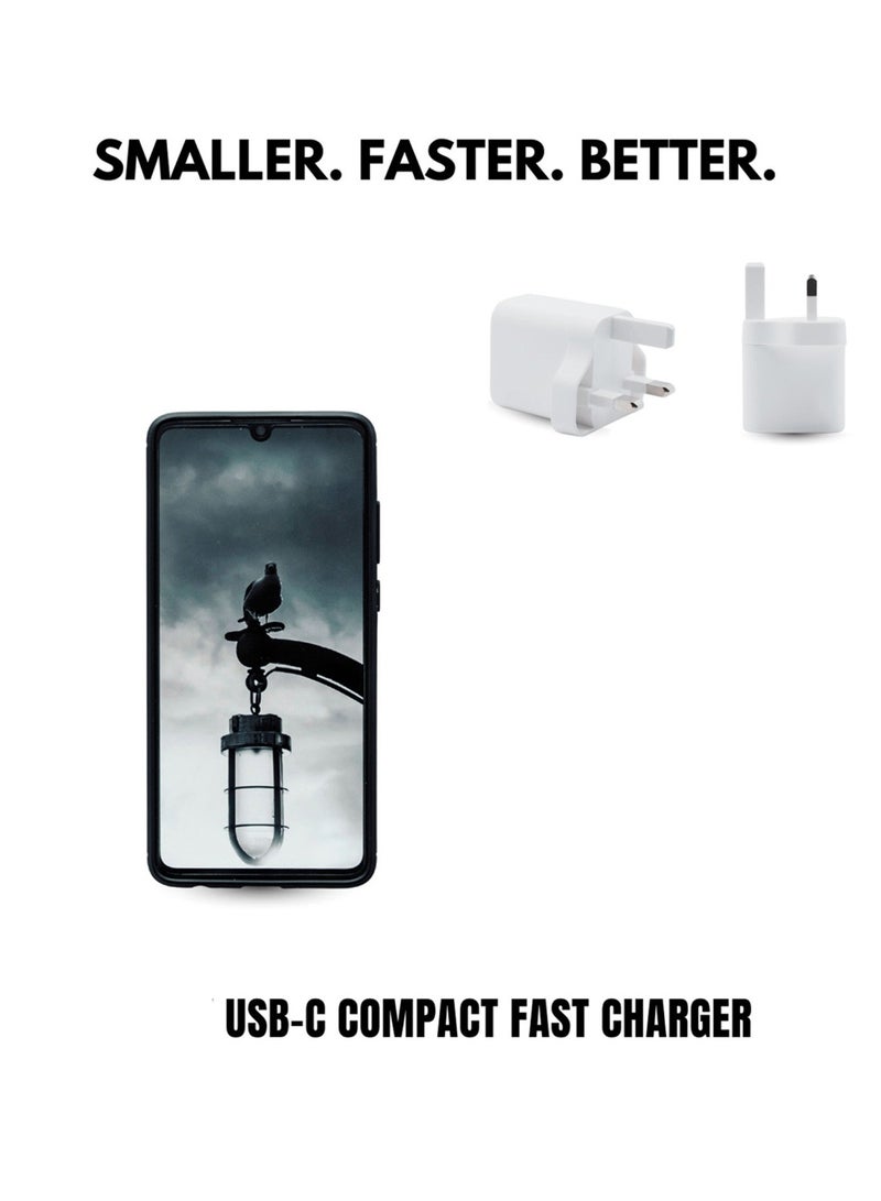 Chappeline CH8 Smart Charger USB C 20W Fast Charger - White - Image 4
